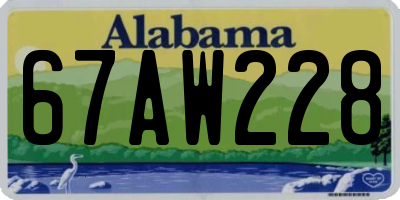 AL license plate 67AW228