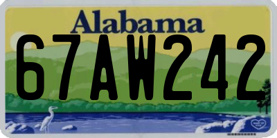 AL license plate 67AW242