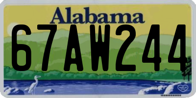 AL license plate 67AW244