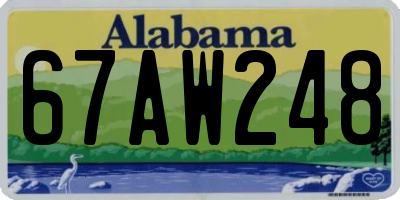 AL license plate 67AW248