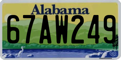 AL license plate 67AW249