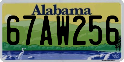 AL license plate 67AW256