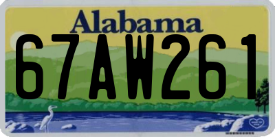 AL license plate 67AW261