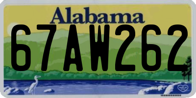 AL license plate 67AW262