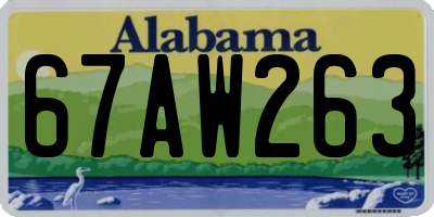 AL license plate 67AW263