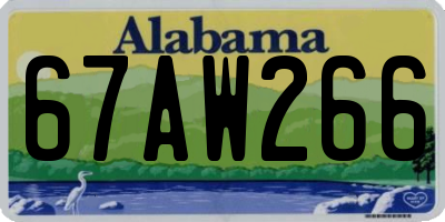 AL license plate 67AW266