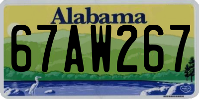 AL license plate 67AW267