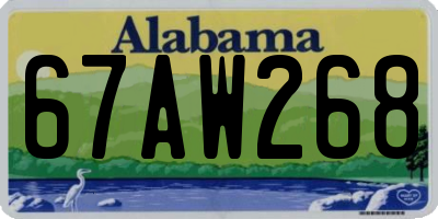 AL license plate 67AW268