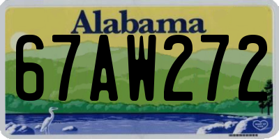 AL license plate 67AW272