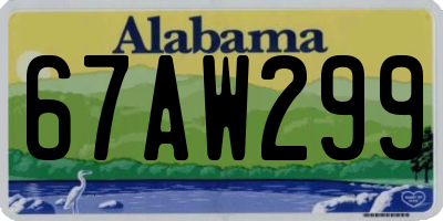 AL license plate 67AW299