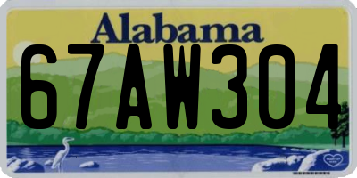AL license plate 67AW304