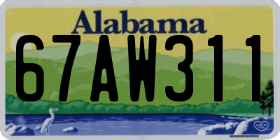 AL license plate 67AW311