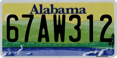 AL license plate 67AW312