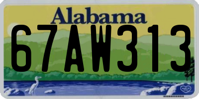 AL license plate 67AW313