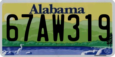 AL license plate 67AW319