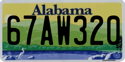 AL license plate 67AW320