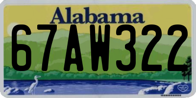 AL license plate 67AW322