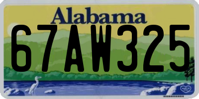 AL license plate 67AW325