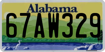AL license plate 67AW329
