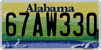 AL license plate 67AW330