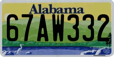 AL license plate 67AW332