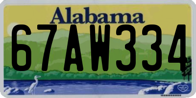 AL license plate 67AW334