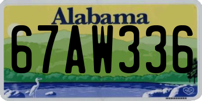AL license plate 67AW336
