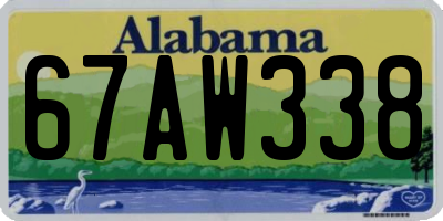 AL license plate 67AW338