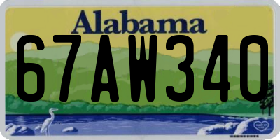 AL license plate 67AW340