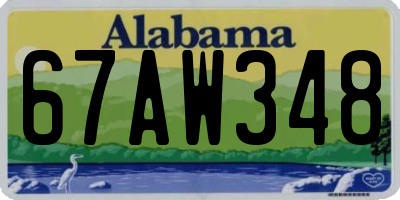 AL license plate 67AW348