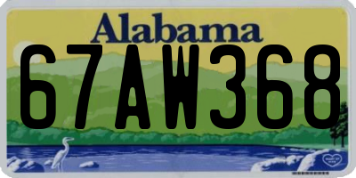 AL license plate 67AW368