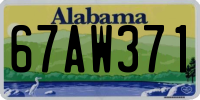 AL license plate 67AW371