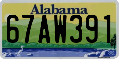 AL license plate 67AW391
