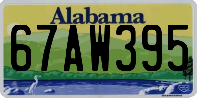 AL license plate 67AW395