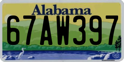 AL license plate 67AW397