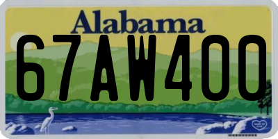 AL license plate 67AW400