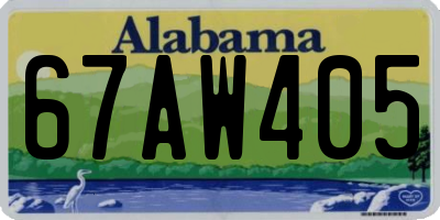 AL license plate 67AW405