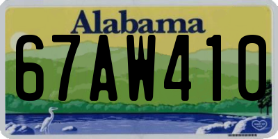 AL license plate 67AW410