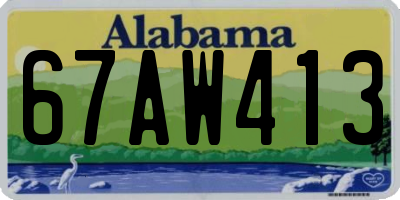 AL license plate 67AW413