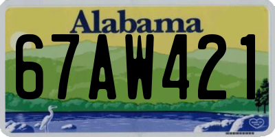 AL license plate 67AW421