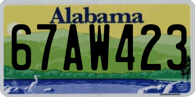 AL license plate 67AW423