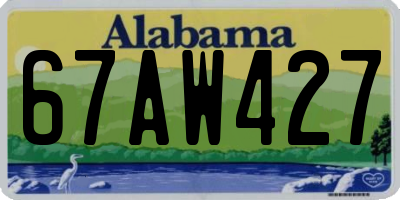 AL license plate 67AW427