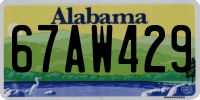 AL license plate 67AW429