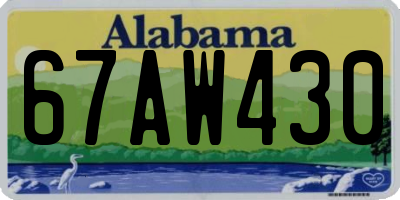 AL license plate 67AW430