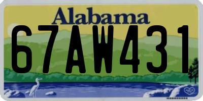 AL license plate 67AW431