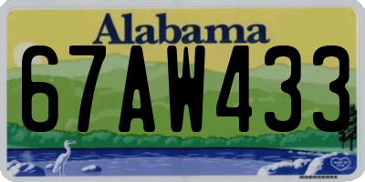 AL license plate 67AW433