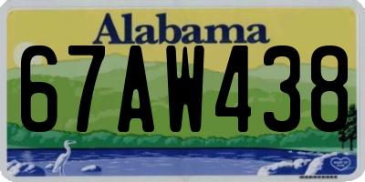 AL license plate 67AW438