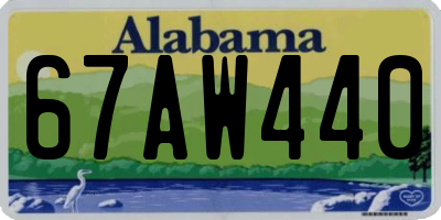 AL license plate 67AW440