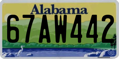 AL license plate 67AW442