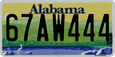 AL license plate 67AW444